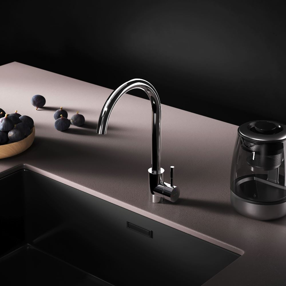 Смеситель для кухни с С-изливом, хром AM.PM X-Joy S F85B07100