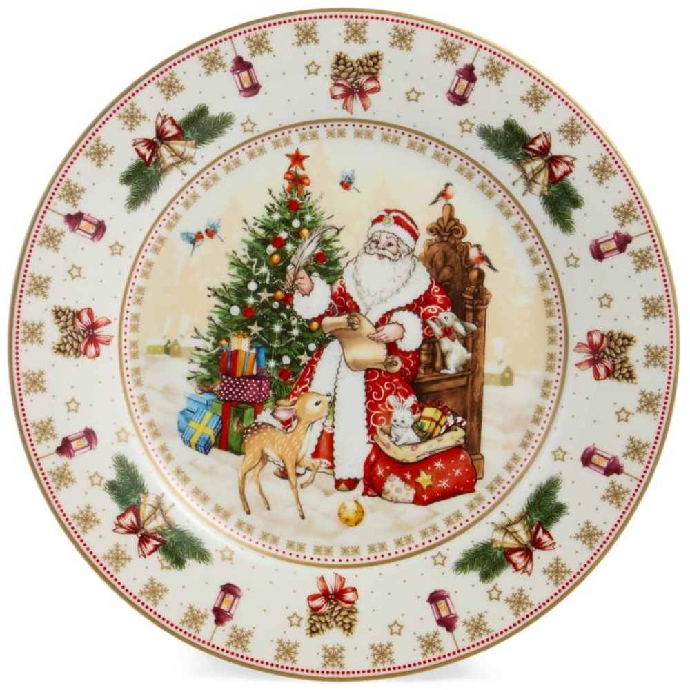 Тарелка закусочная Lefard "Дед мороз" 20.5см