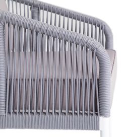 "Канны" лаунж-зона 4-местная плетеная из роупа (веревки), цвет светло-серый