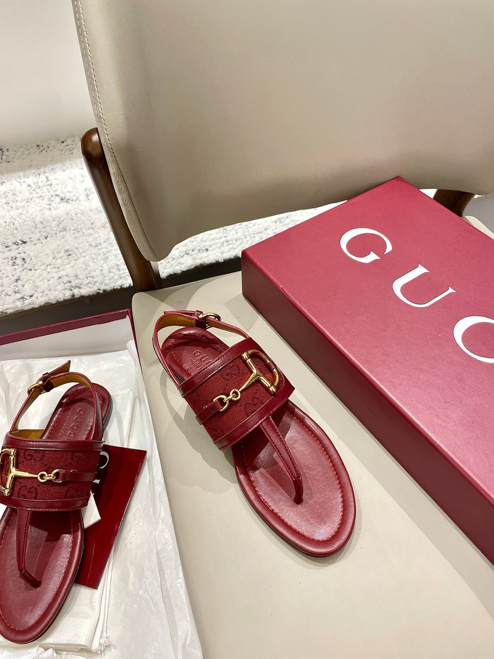 Gucci Horsebit Thong Sandal