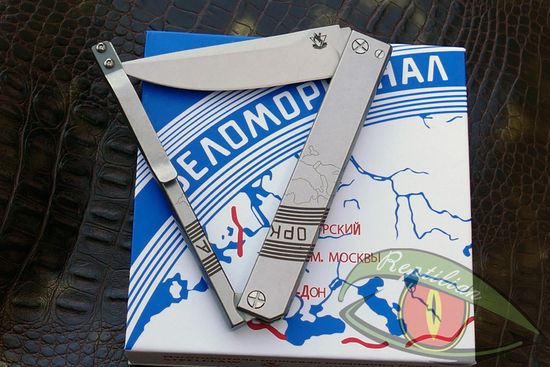 Складной нож STEELCLAW Беломор c клинком из стали D2, рукоять Stainless Steel