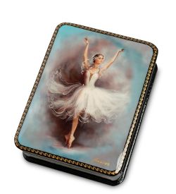Народные промыслы ШК-19/ 8-A Шкатулка в технике декупаж «Балет» (10х8х3,5)