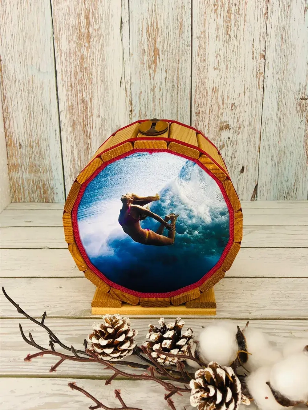 Копилка-бочка "Волна"