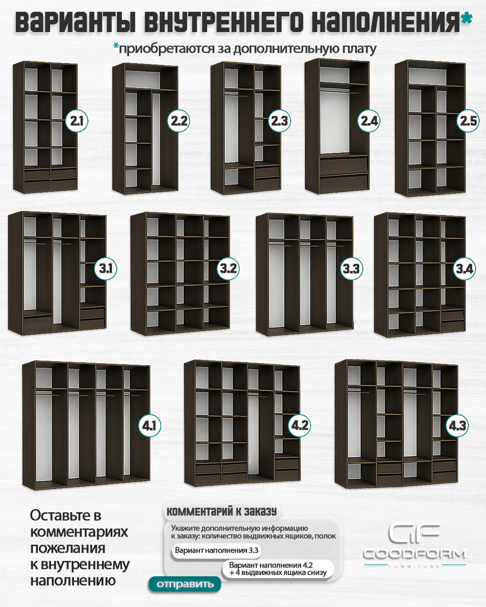 Шкаф Кама 2 Венге Цаво 3354  120*60*220