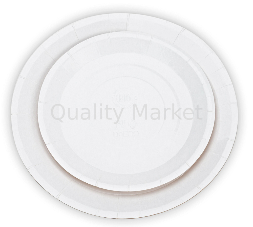 Тарелка бумажная ECO PLATE 230 WB (100шт/600шт)