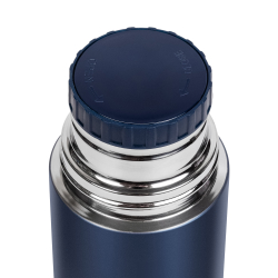 Термос Relaxika 101 (0,35 литра), темно-синий (стикерпак "7 вершин")