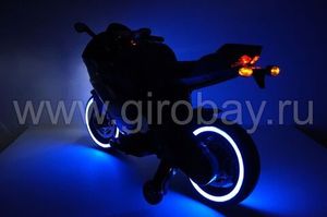 Детский электромотоцикл River Toys A001AA синий фото №19