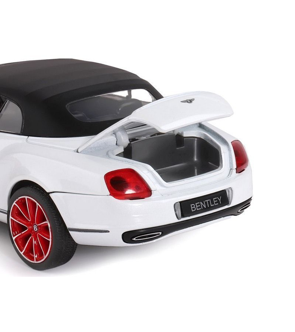 Машина "АВТОПАНОРАМА" Bentley Continental Supersports ISR, белый, 1/24, в/к 24,5*12,5*10,5 см