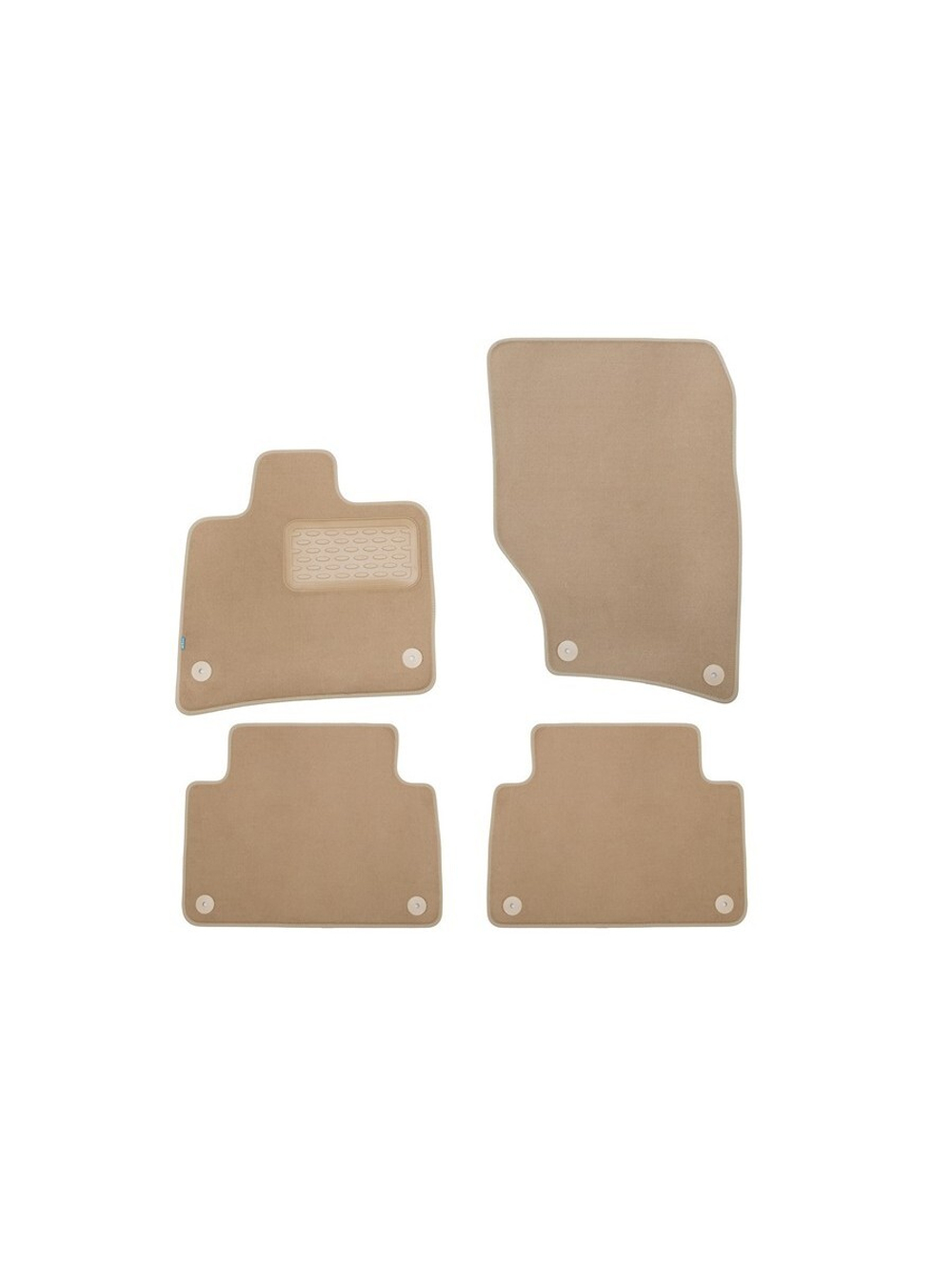 Коврики в салон для AUDI Q7 АКПП 2009-2015, внедорожник , 4 шт. (текстиль, бежевые) KLEVER04041622112KH