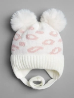 Шапка для девочки зимняя с помпонами на завязках