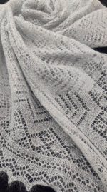 Оренбургский пуховый платок П3-120-03 серый