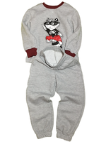 1060 Костюм детский 2-х нитка начес серый меланж (64-122/128)