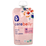 Cerebelly, Organic Baby Puree, Spinach, Apple, Sweet Potato, 6 Pouches, 4 oz (113 g) Each