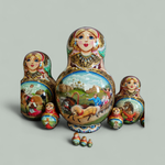Матрешка "Лето в деревне" Русские мотивы 15мест