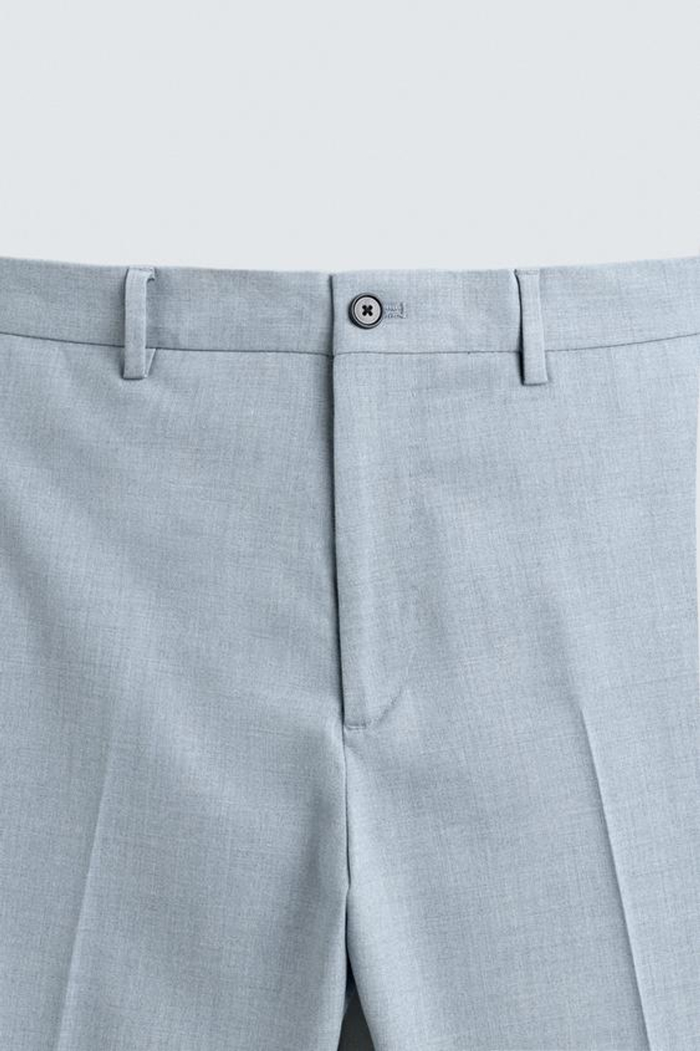 ZARA КОСТЮМНЫЕ БРЮКИ SLIM FIT, НЕБЕСНО-ГОЛУБОЙ