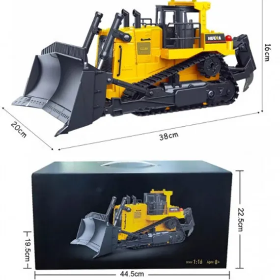 Радиоуправляемый бульдозер HUINA масштаб 1:16 2.4G - HN1554