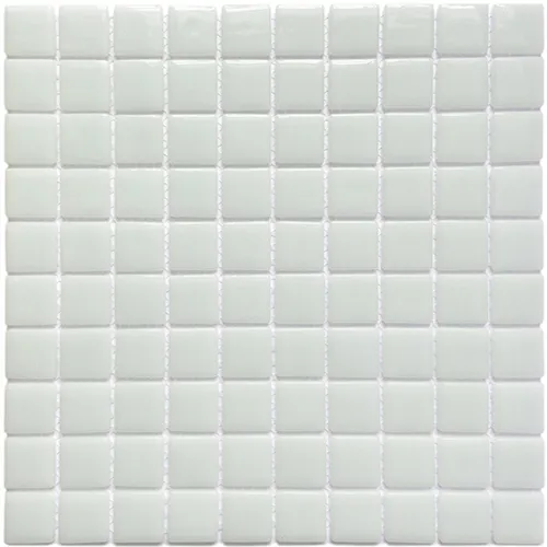STP-WH001-30 Natural Мозаика плитка из стекла Steppa белая глянцевая