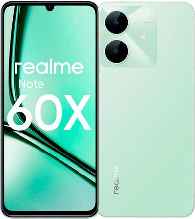 6.74" Смартфон REALME Note 60х 4/128Gb,  RMX3938,  IPS,  90Гц,  5000мAч,  зеленый