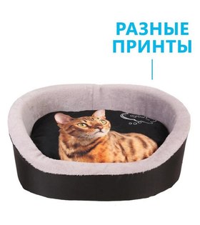 Лежанка Дизайн №4 с кошкой/с собакой 53*38*16 ЛД-4