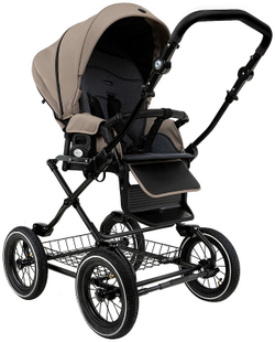 Детская коляска Roan Bass Next Classic d12 2.0 2 в 1 BNC/80/2 Hazel/Black/руч.Black