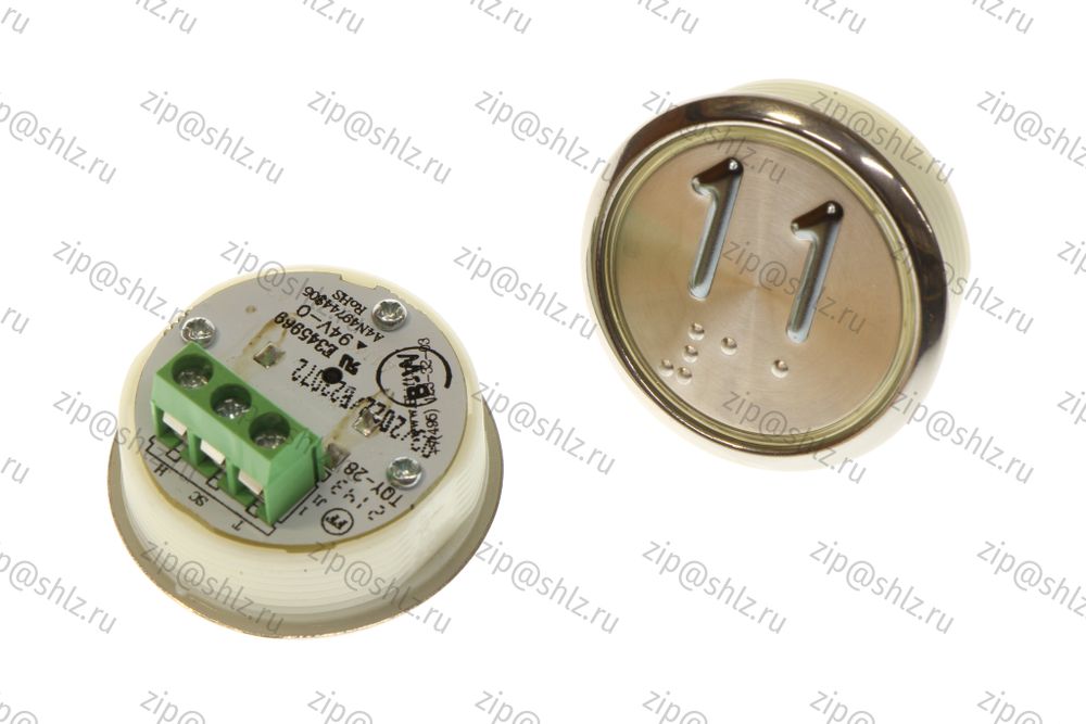 Кнопка (кнопочный модуль) BBP-R331-CMPLT-D-W &quot;11 этаж&quot;, круглая, динамическая белая подсветка, Брайль.