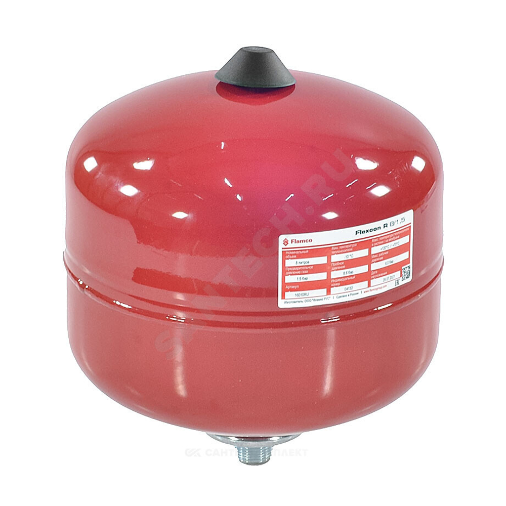 Бак расширительный мембранный для отопления 12 л 6 бар 3/4" НР Flexcon R Flamco 16014RU