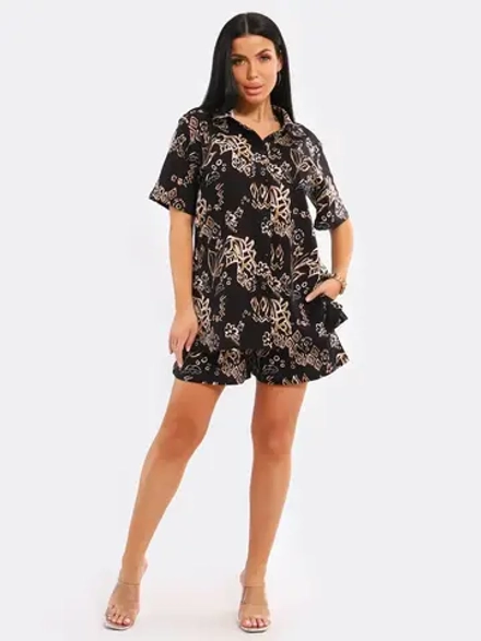 Комплект хлопок рубашка с шортами