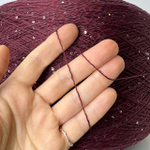 LINETTE PAILLETES - 80% лен, 20% п/а, микропайетки 2мм, ; 450м\100гр; цвет: бордо, пайетки серебро