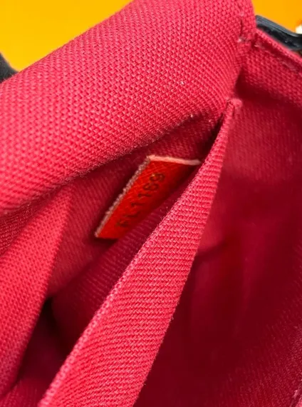 Клатч Louis Vuitton Felicie канва Damier Ebene коричневый