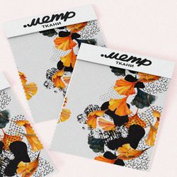 Ткань блэкаут богатый букет из цветов и соцветий