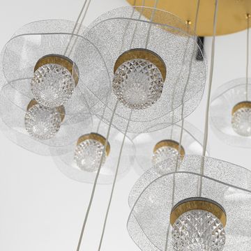 Подвесная каскадная светодиодная люстра 72W 3000К CL247057 латунь SIGNATURE Citilux