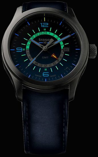 Наручные часы Traser P59 Aurora GMT Blue 107035 (кожа)