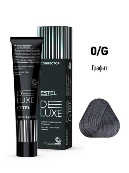 ESTEL De Luxe краска-уход для волос, 0/G графит (Correct), 60 мл