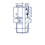Штуцер FNС DL15 NPT 1/2 - 22х1.5
