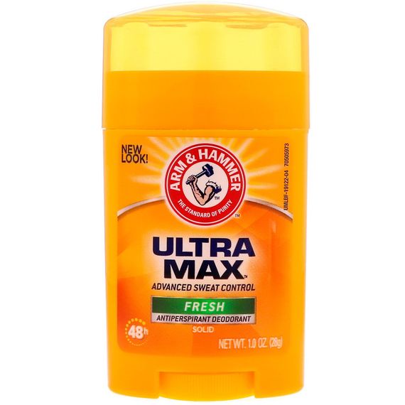 Antipersperant \ Антиперсперант \ Antiperspirant Arm &amp; Hammer, UltraMax,  Solid Deodorant, For Women, Powder Fresh, 1.0 oz (28 g)