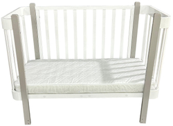 Детская кроватка Антел Nezabudka продольный маятник 3 в 1 белый/серый