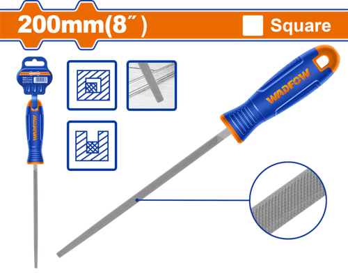 Напильник квадратный 200 мм (10/60) WADFOW WFE7838