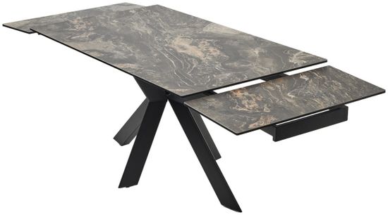 Стол BELLUNO 160 KL-176, итальянская керамика/ черный каркас