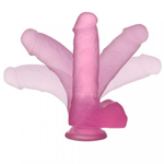 Фаллоимитатор - Crystal Dildo Medium Lovetoy (17*3.5) розовый