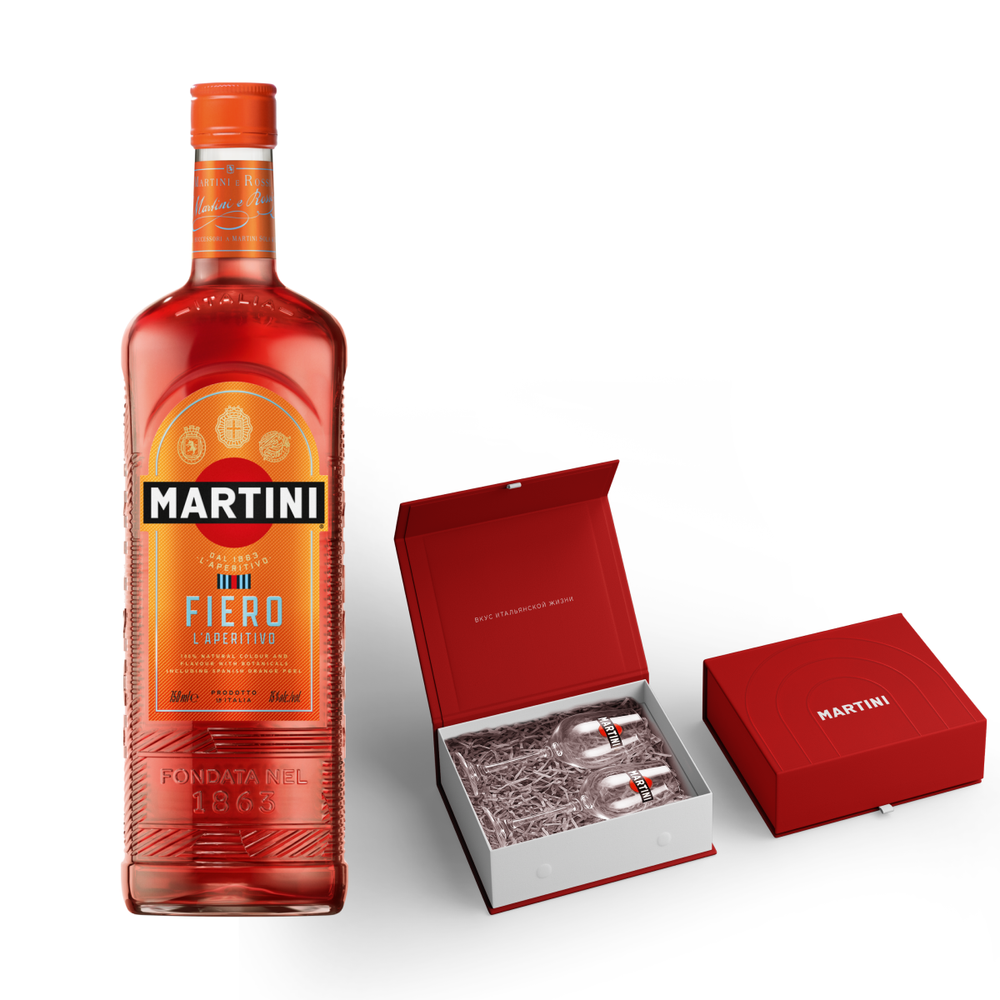 Martini Fiero 0,75 л. + Бокалы