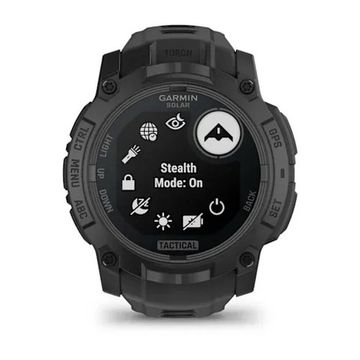 Умные часы Garmin Instinct 3 Solar Tactical 50 mm Black with black band