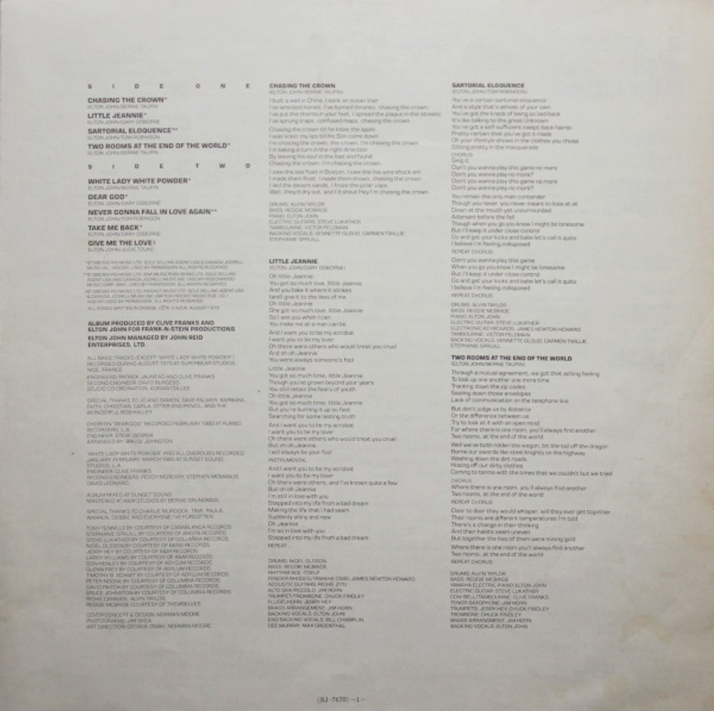 Elton John / 21 At 33 (LP)