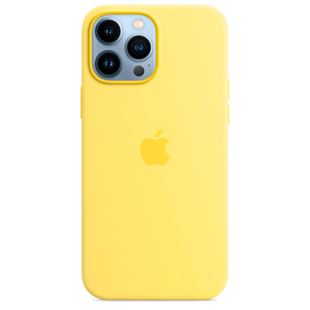 Силиконовый чехол с поддержкой MagSafe Apple Silicone Case для iPhone 13 Pro Max, Lemon Zest (Лимонная цедра)