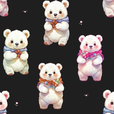 Белые медвежата