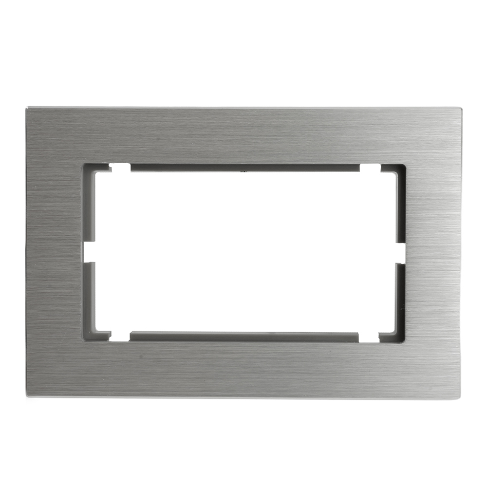 Рамка 2-местная (без перемычки), металл, STEKKER, MFR00-7012-03, серия Катрин, серебро 50031