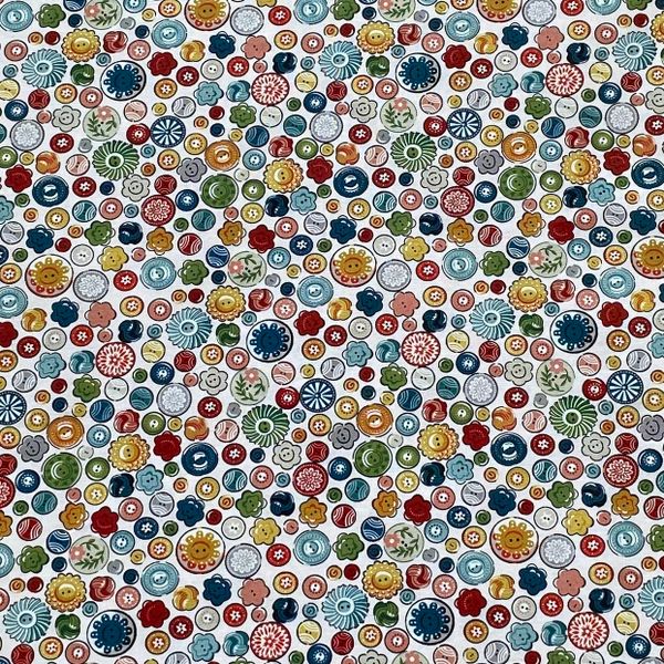 ПУГОВКИ,  хлопок Handmade Fabrics, отрез 45 см 1