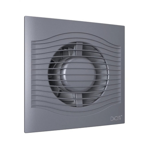 Вентилятор вытяжной D100 SLIM 4С dark gray metal с обратным клапаном  DICITI