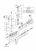 Подшипник игольчатый Yamaha 40лс (оригинальный арт. 933172220400)