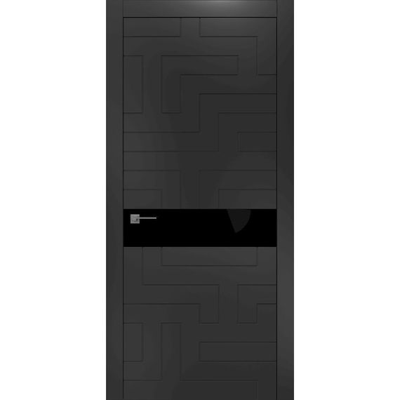 Фото звукоизоляционной двери Лабиринт чёрная эмаль 42 дб