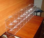 Диспенсер витрина демонстратор 755х100х100 16 ячеек 2-х ярусный для конфет